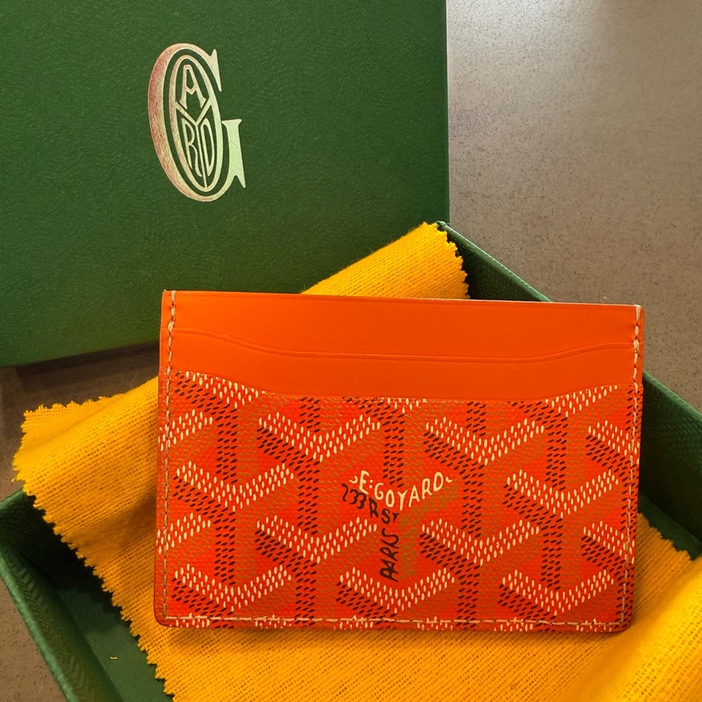 Aunthentic Goyard Saint Sulpice card holder- GM leather ORANGE